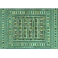 thumbnail image 1 of Ahgly Company Machine Washable Indoor Rectangle Southwestern Turquoise Blue Country Area Rugs, 7' x 9', 1 of 4