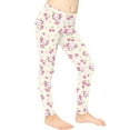 thumbnail image 3 of COEQINE Axolotl Cherry Flower Girls Sport Legging Casual Buttery Soft Athletic Yoga Pants Stretchy High Waist Pants, for 10-11 Years Kids, 3 of 7
