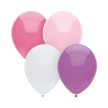 Way to Celebrate 12" Assorted Color Latex Girls Balloons, 72 ct