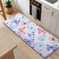 thumbnail image 5 of Light Purple Butterfly Pattern Kitchen Rug Mat,Kitchen Runner Rugs Non Skid Washable,Decorative Kitchen Floor Mats for Kitchen,Sink,Laundry,17"x47.2", 5 of 7