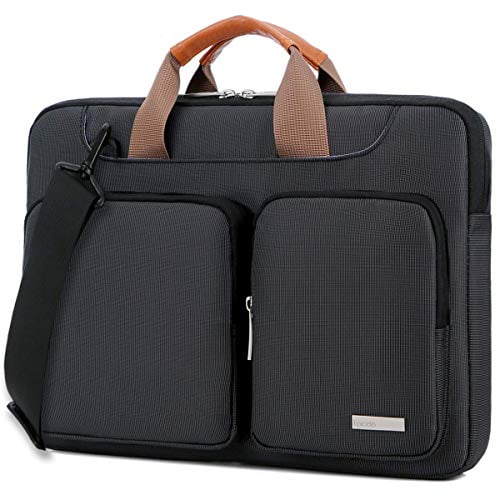 Lacdo 360° Protective Laptop Shoulder Bag Sleeve Case for 13 Inch New MacBook Air | MacBook Pro Touch Bar 2016-2020 | Surface Book 3 2 | MacBook Pro Retina 2012-2015 | 13" HP Acer ASUS Computer, Black