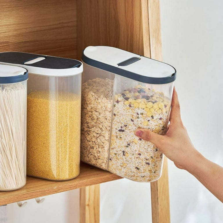 Cereal Container, Plastic Food Dispenser For Grain Cereal Flour