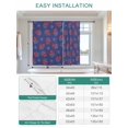thumbnail image 6 of Navy Blue Coastal Tie Up Curtains for Windows 63 Inch Length Balloon Curtains Kitchen Adjustable Balloon Window Shade Red Lobster Nautical Ocean Tie Up Valance Bathroom Curtain Window 46"x63", 6 of 6