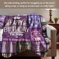 thumbnail image 5 of Birthday Gifts for Women, Friendship Blanket Purple 60"X50", Happy Birthday Decorations for Women, Gift for Women Birthday Unique, Womens Birthday Gift Ideas for Best Friend Mom Sister Wife Grandma, 5 of 6