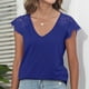 thumbnail image 2 of Camisa de encaje para mujer, Camisa de encaje para mujer, Top de verano para mujer, Camisa de encaje con escote en V, rendimiento de alta gama, 2 of 8
