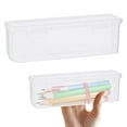 thumbnail image 4 of Large Capacity Transparent Plastic Organizer, Sketching Brushes Markers, Colored & Watercolor Pencils, Pencil Case for Dorm, Portable Art Supplies, Desk Storage Solution, Creative Stationery Holder, 4 of 8