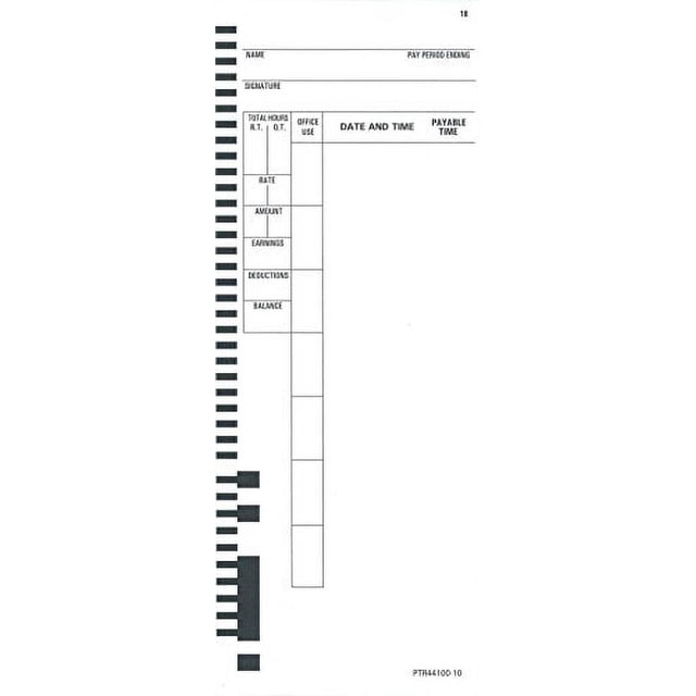 1000 Time Cards for Pyramid 4000, 4000PRO, 4000HD, 5000, 5000HD Auto Totaling Time Clocks
