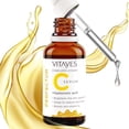 thumbnail image 1 of VITAYES Suero facial con vitamina C, suero antienvejecimiento con ácido hialurónico, hidratante e iluminador de la piel para manchas oscuras, líneas finas y arrugas, 1 oz., 1 of 5