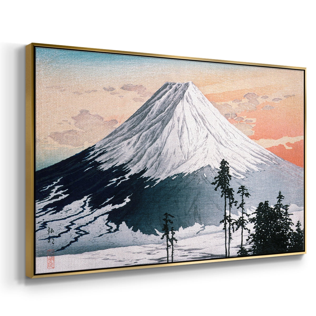 Vintage Landscape-CCXCVI By Wexford Home Framed in Gold Wood Gallery Wrapped Canvas 27 in. x 41 in.