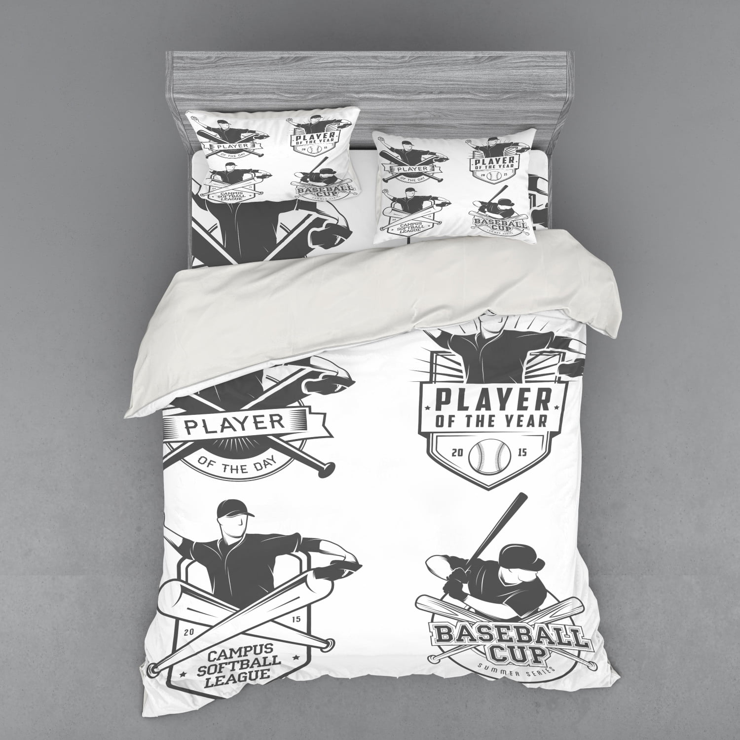 Baseball Pattern Print Duvet Cover Bedding Set