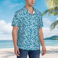 thumbnail image 5 of Daiia Beautiful Floral Hawaiian Shirt for Men Gentle Cotton Regular Short Sleeve Casual-Medium, 5 of 9