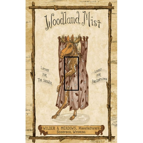Woodland Mist Single Toggle SwitchStix Peel and Stick Art Deco Switch Plate Cover Applique Washable Heat/Steam/Water-Resistant - 1 unit