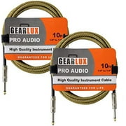 Gearlux Instrument Cable, Tweed, 10 Foot - 2 Pack