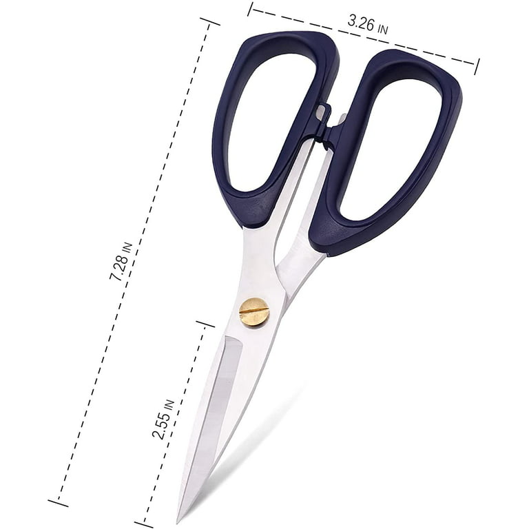Scissors, Huhuhero 8.7 Multipurpose Scissors Heavy Duty, Titanium Sharp  Scissors for Office Home Sewing High School Students, Comfort Grip Handles