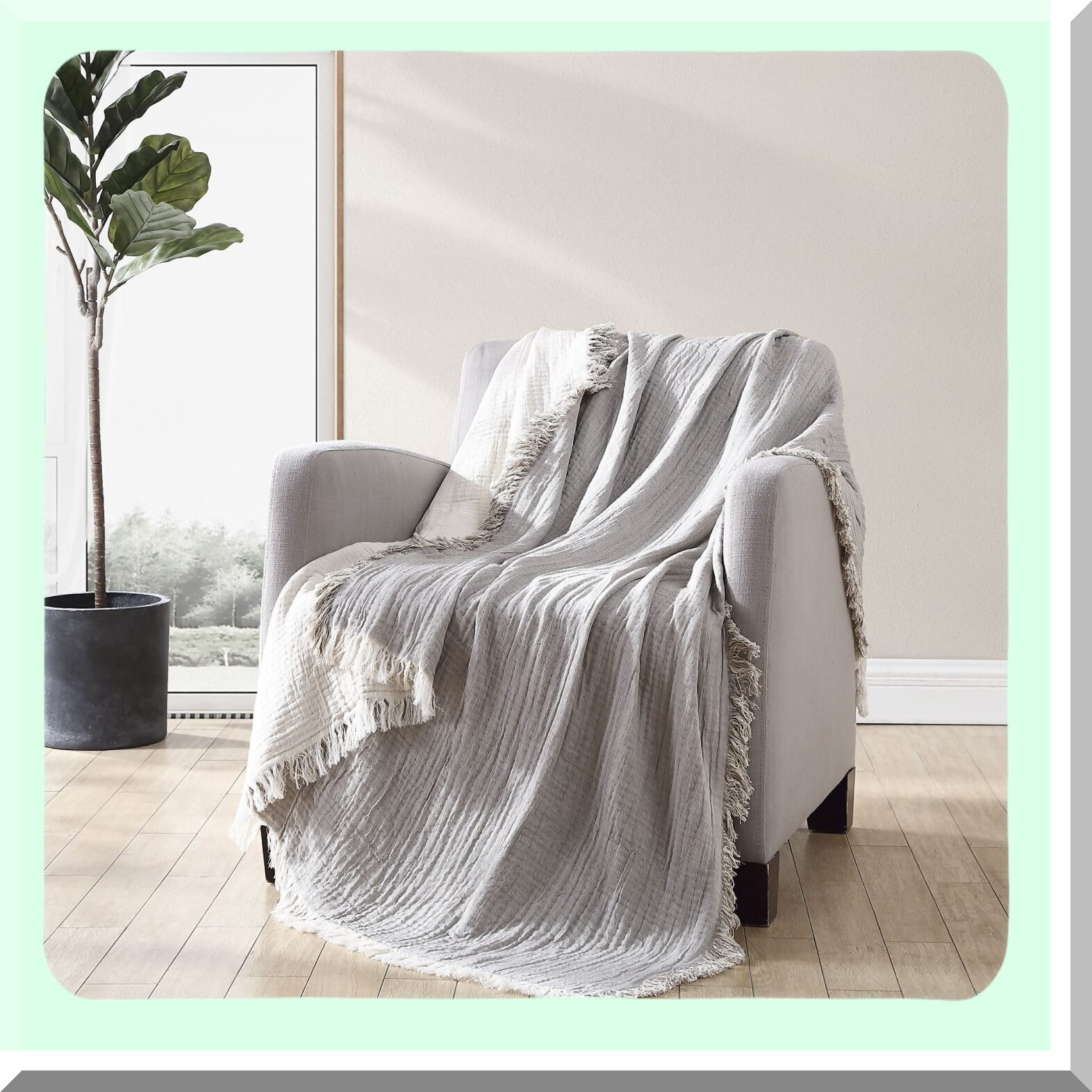 Cotton gauze throw blanket hotsell