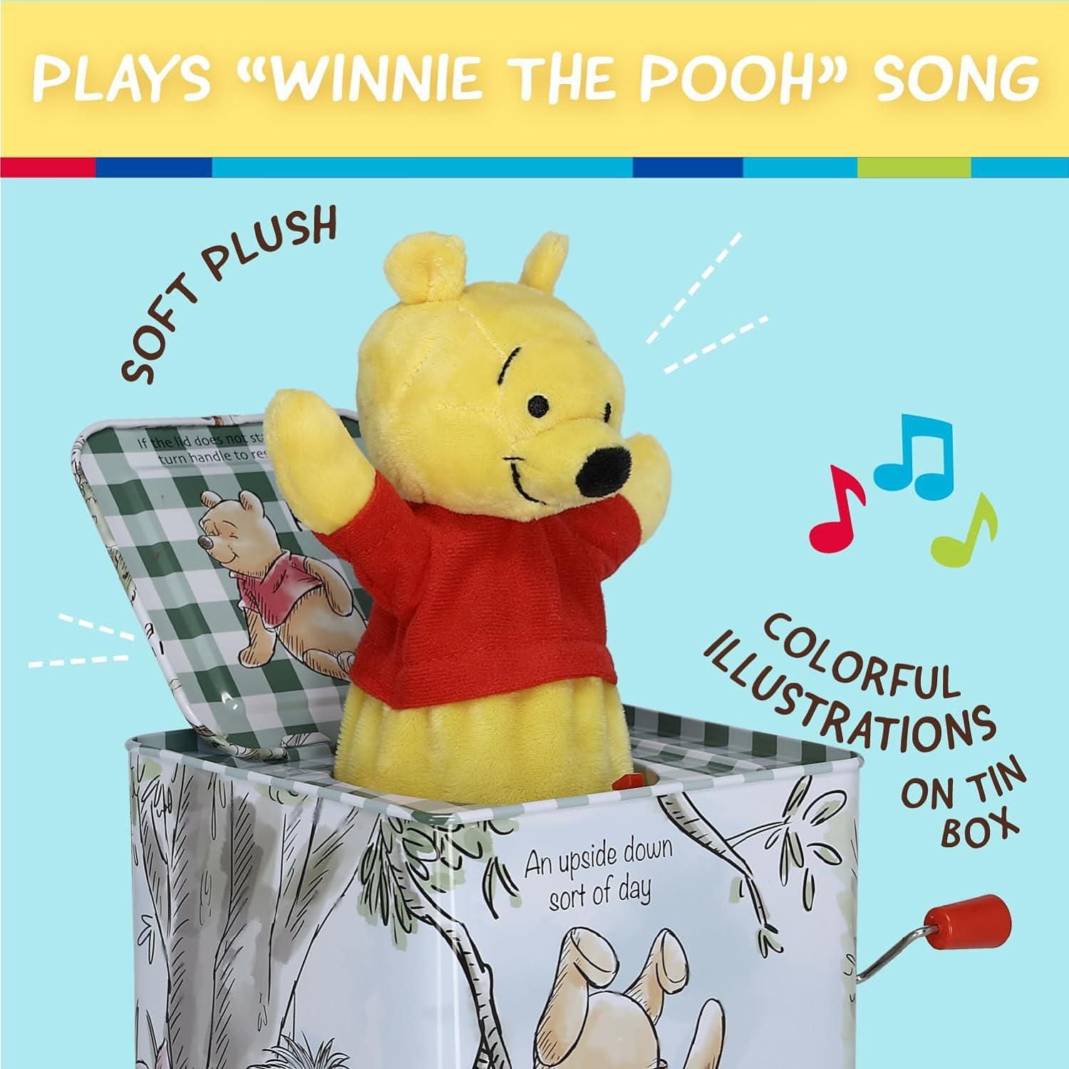 Kids Preferred Disney Baby Winnie The Pooh Jack-in-The-Box - Musical Toy for Babies Multi ,5.5"