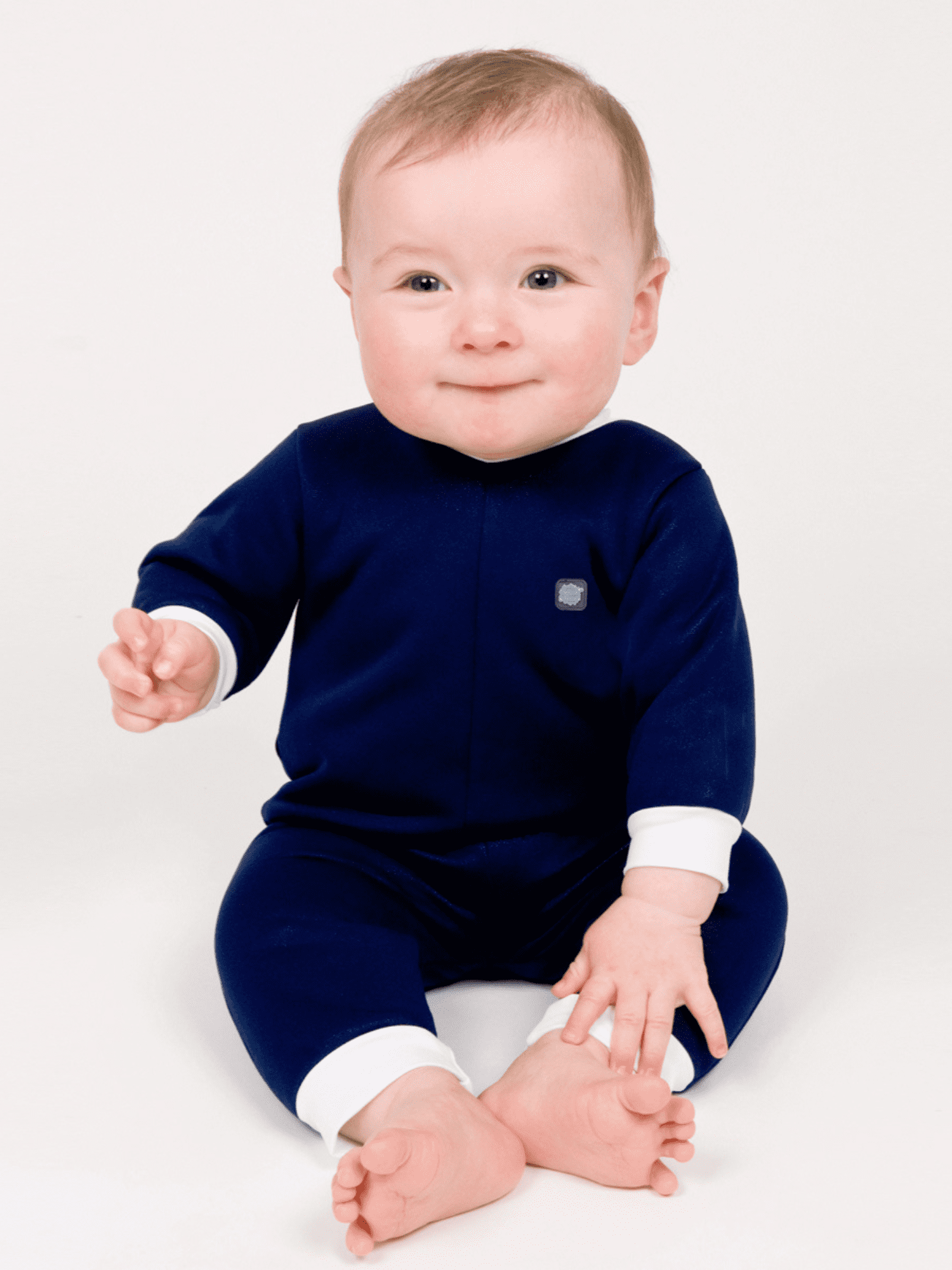 Splash About Baby Boy's Warm in One Baby Wetsuit, One-Piece fleece lined all-in-one Swimsuit -  Navy 6-12 Months