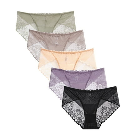 Bigersell Lace Underwear for Women Clearance Seamless Cheeky Underwear Women Period Panty Style P-166 Spandex Thong Panties Thong Underwear Briefs Women s Panties Multicolor M