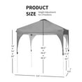 thumbnail image 3 of Gymax 6.6x6.6 FT Pop up Canopy Tent Shelter Height Adjustable w/ Roller Bag Grey, 3 of 9