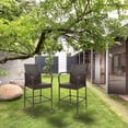 thumbnail image 2 of 2PCS High Bar Arm Chairs, 27.6" Seat Height Outdoor Patio Chair Furniture Set, Patio Conversation Bistro Bar Chair, S2181, for 2 People, Iron, Teslin Mesh, 2 of 8