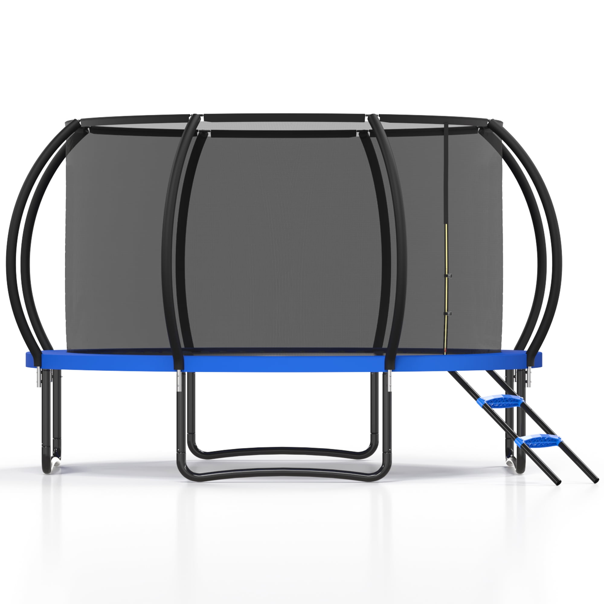 Betisef 12 FT Recreational Trampoline W/ Safety Enclosure Net – Indoor & Outdoor Use, Round Trampoline For Kids Blue