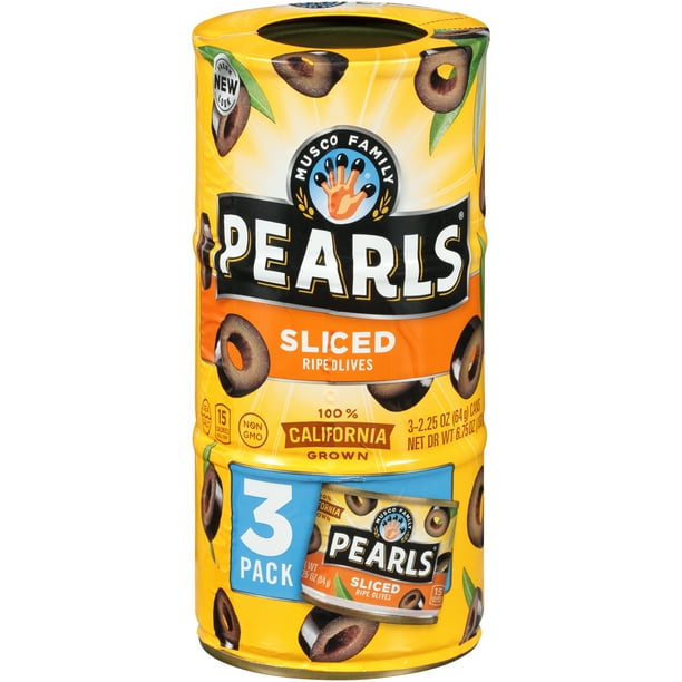 Pearls (3 Pack), 2.25 oz Sliced Olives