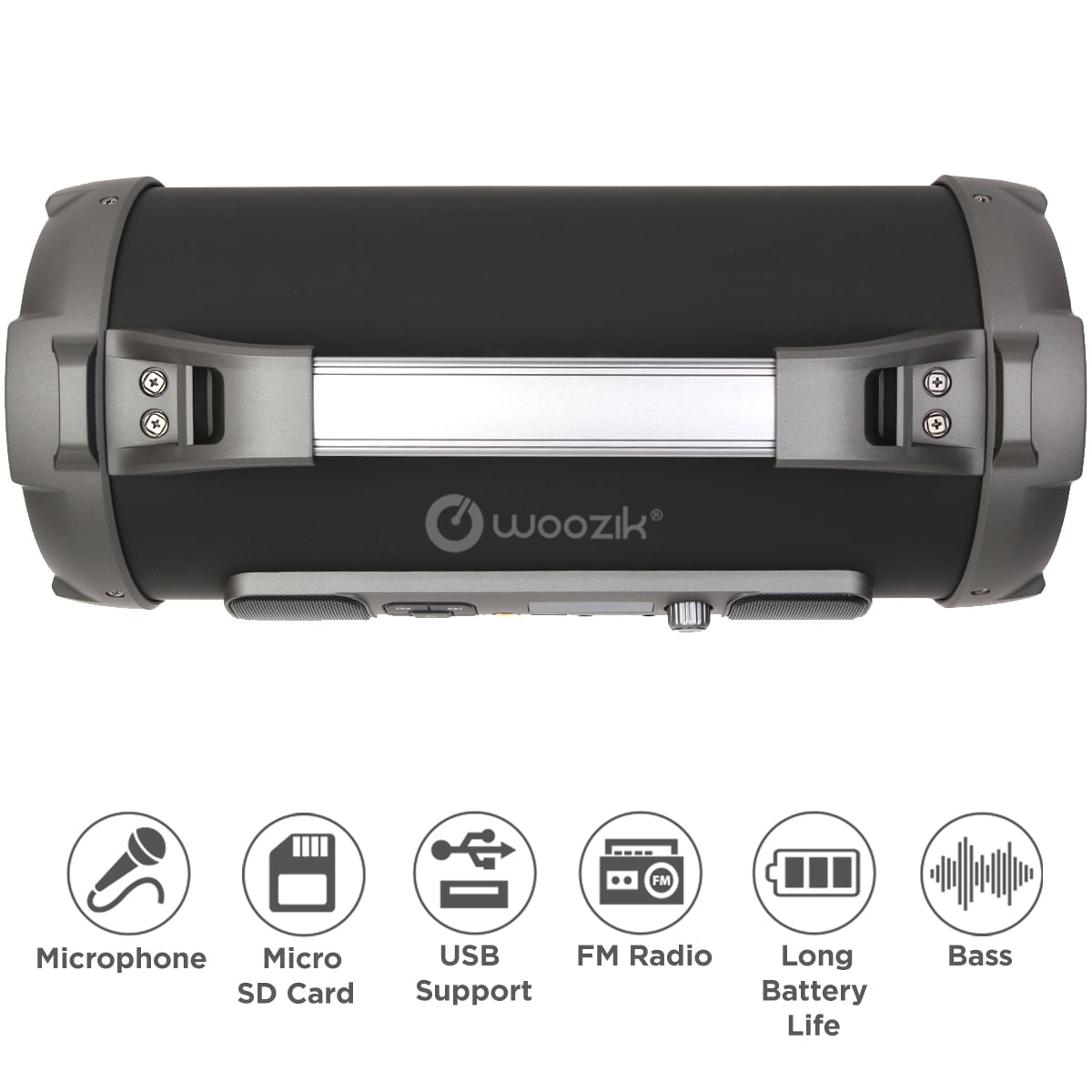 Woozik Rockit Pro Bluetooth Speaker, Wireless Boombox with FM Radio