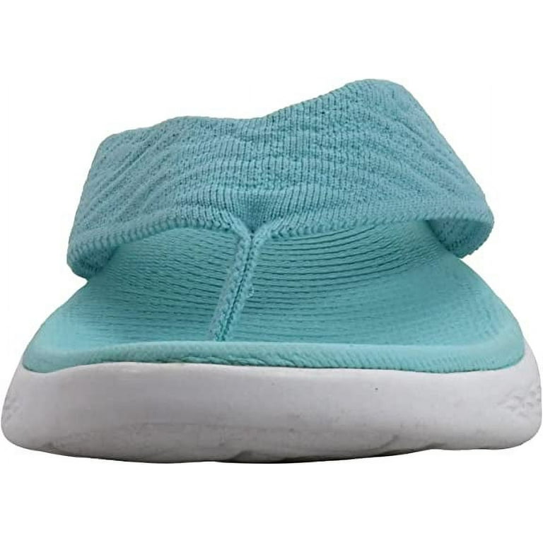 Skechers turquoise cheap flip flops