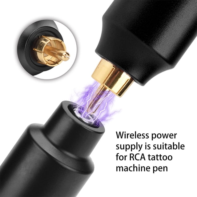 Alimentation Grande Capacité Opération Simple Adaptateur Rotatif Protection Circuit Fournitures Tatouages Connecteur Sans Fil Alliage d'Aluminium Rouge