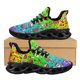 thumbnail image 1 of Zapatos planos negros con dibujos de enfermera para mujer, zapatillas cómodas con cordones y malla de aire para caminar, 1 of 6