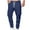 Navy, variant on Mlzmgr Cargo Pants for Men Fleece Warm Elastic Waist Drawstring Joggers with Pockets Running Basketball Pants