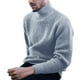 thumbnail image 1 of Gibobby Suéter hombre Suéteres de cuello de tortuga para hombre, mezcla de lana de cachemira, ligeros, manga larga, cuello alto(Azul,XG), 1 of 4