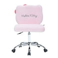 thumbnail image 5 of Impressions Vanity Hello Kitty Teddy Fur Swivel Vanity Chair with 360 Degree Rolling Wheels (Pink), 5 of 8