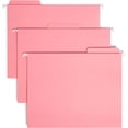thumbnail image 1 of shiyou-FasTab Hanging File Folder, 1/3-Cut Built-in Tab, Letter Size, Dark Pink, 9 Count (64014), 1 of 4