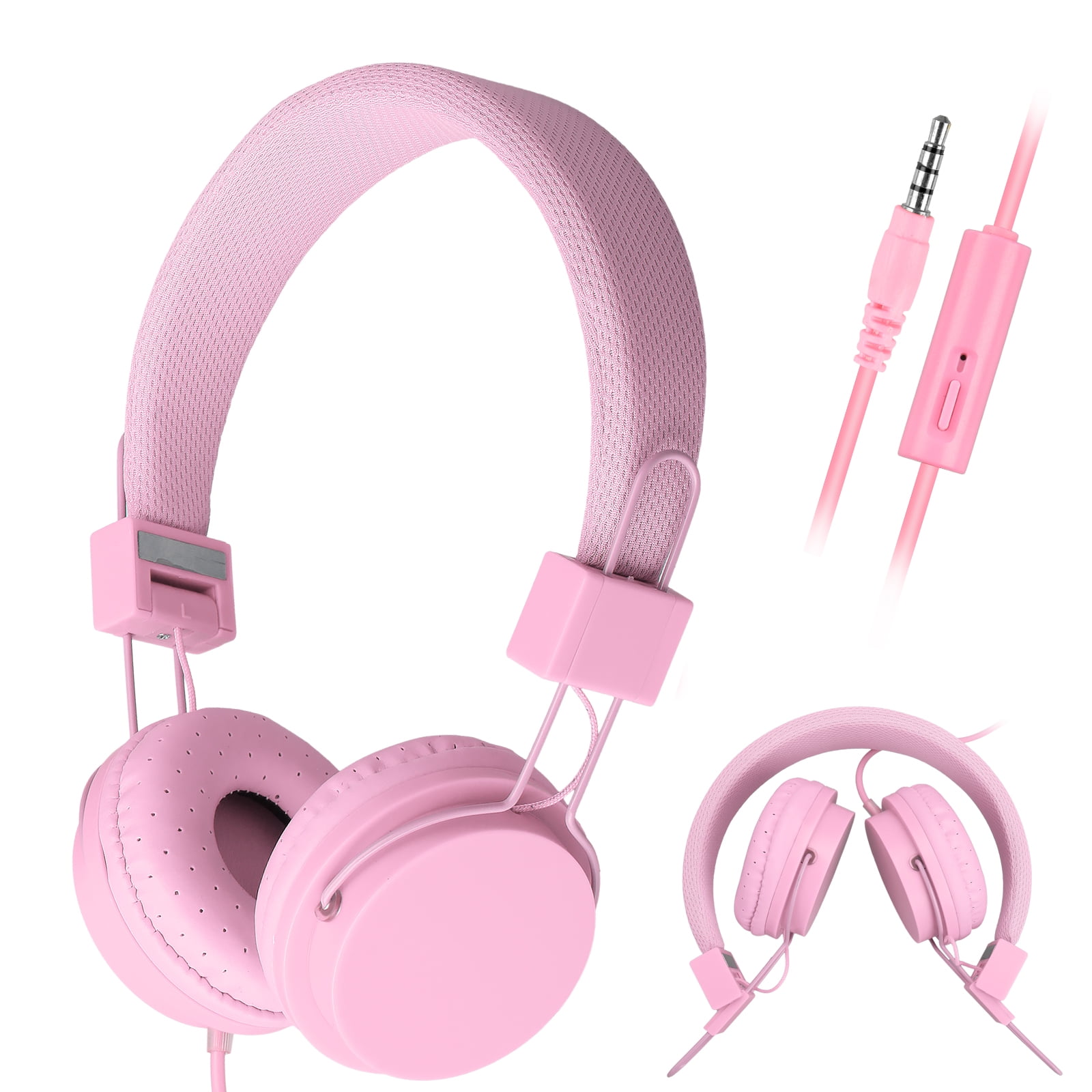 Kids Wired over Ear Headphones Headset, Foldable Stereo 3.5MM Wire Cord