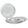 thumbnail image 2 of " OCCASIONS " 150pcs set (25 Guests)-Wedding Plastic Plates & cutlery -Disposable heavyweight Dinnerware 10.5'', 7.5'' + Silverware w/double fork (Plain Clear), 2 of 6