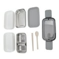 thumbnail image 1 of Bento Box Lunch Container Stainless Steel With Chopsticks Spoon Double Layers For Adult Work, 1 of 8