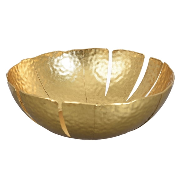 AJA51254DS Stylecraft Home Collection Leaf - Decorative Bowl-5.35 Inch Tall and 16 Inch Wide-Gold Finish