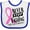 White and Royal, variant on Inktastic Never Stop Fighting Breast Cancer Awareness Boys or Girls Baby Bib