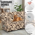 thumbnail image 5 of COEQINE Sofa Cover for Recliner Chair 3 Seater Non-Slip Dog Chair Cover 8 Pieces Couch Slipcover Recliner with Elastic Bottom and Pocket for Kids, Pets, Vintage Leopard Print, 5 of 8