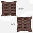 thumbnail image 3 of Haiem Brown Gold Grid Print Velvet Soft Solid Decorative Square Throw Pillow Covers Set with Elegant Piping Christmas Cushion Case for Sofa Bedroom Car-20"x20", 3 of 8