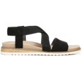 thumbnail image 2 of Dr. Scholl 'S Shoes Sandalia Plana Con Tiras Islander Para Mujer Microfibra Negra 6, 2 of 3