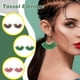 thumbnail image 5 of Pendiente de borla en forma de abanico duradero Ins Elegance moda exquisita joyería colgante de oreja elegante decoración para mujeres niñas Ropa, zapatos y accesorios Miscelánea Rosado Jumpingount AP008626-03, 5 of 6