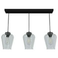 thumbnail image 2 of Hunter - Vidria 3-light Matte Black, Large Cluster Light, Dimmable, Formal Style, for Bedrooms, Kitchens, Dining, Living Rooms - 19726, 2 of 9
