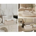 thumbnail image 4 of Tissue Box Cover Rectangular 9.8"(L) x 5.3"(W) x 4.3"(H) Refined Modern PU Leather Facial Tissue Dispenser Box Holder for Dresser Bathroom Decorative (Beige), 4 of 16