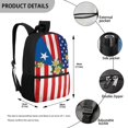 thumbnail image 5 of Uourmeti Polyester School Backpack Daypack With Flag Floral Design - Spacious Bag for Student Daily Use and Travel, 5 of 6