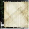 thumbnail image 4 of Ambesonne Tan Shower Curtain, Striped Vintage Triangular, 69"Wx84"L, Beige Tan, 4 of 5