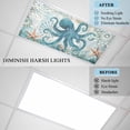 thumbnail image 4 of Coastal Octopus Fluorescent Light Covers, Teal Nautical Beach Starfish Vintage Magnetic Light Covers for Ceiling Lights, Fluorescent Ceiling Shade Filters for Classroom Bedroom Office 4x2Ft x 1PCS, 4 of 8