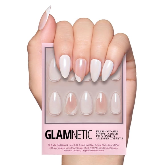 Uñas prensadas Glamnetic Lovey Dovey Glossy Semitransparentes