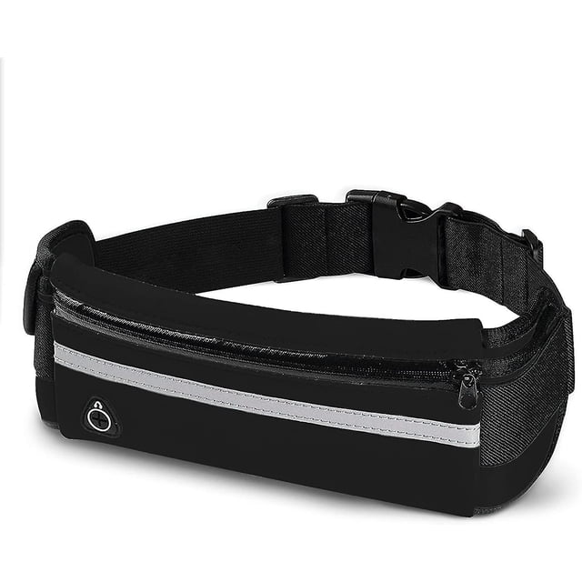 Cinturón para correr para mujer y hombre, cinturón para dinero y riñonera para correr, riñonera para senderismo, soporte para teléfono móvil, dinero y llaves, bolsa ajustable para cinturón.